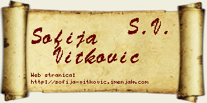 Sofija Vitković vizit kartica